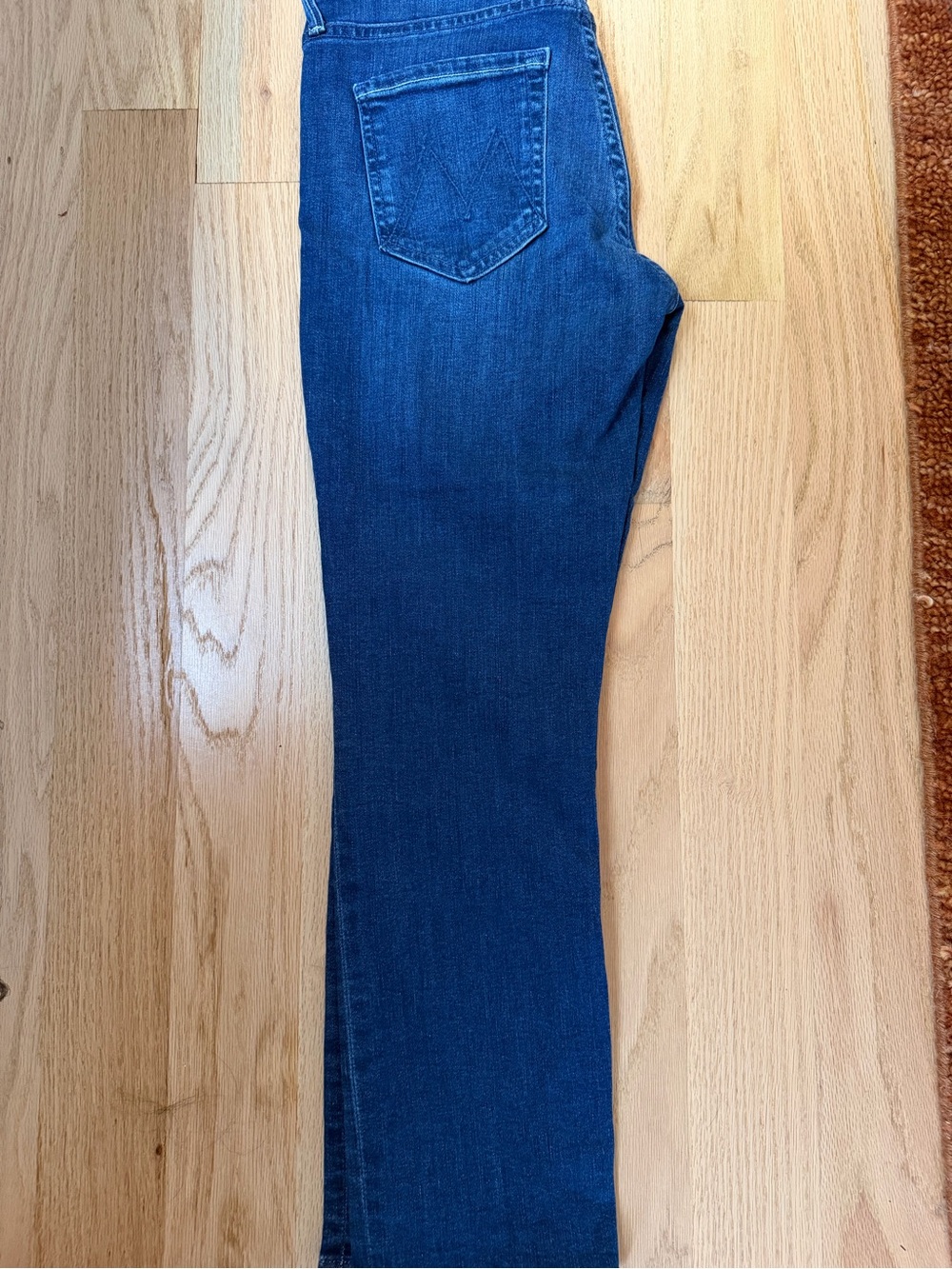 MOTHER Skinny Jeans in Deep Blue Denim